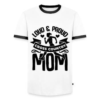 Loud And Proud Marathon Runner Country Runner - Männer Kontrast-T-Shirt - Weiß/Schwarz - Vorne - AI Model Female 172 light (172cm) & AI Model Male 178 dark (178cm)