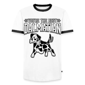You're the best dalmatian - Men's Ringer Shirt - white/black - Front - AI Model Female 172 light (172cm) & AI Model Male 178 dark (178cm)