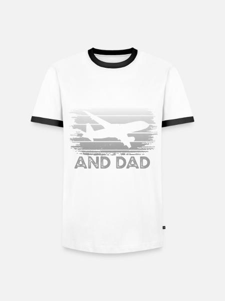 Mécanicien d’aéronefs - T-shirt contrasté Homme - blanc/noir