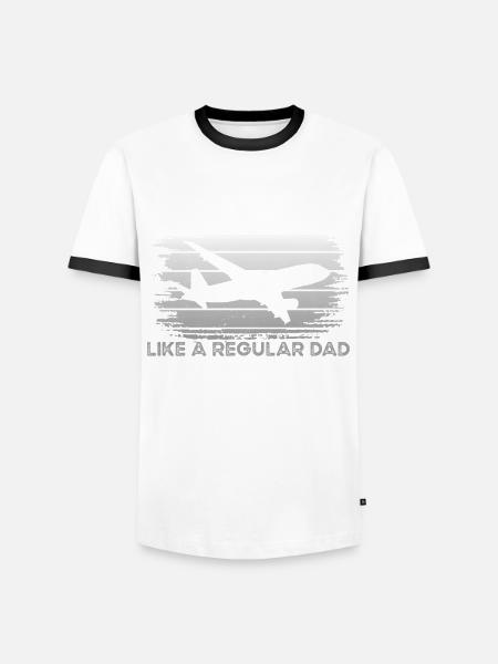 Papa mécanicien d’aéronefs - T-shirt contrasté Homme - blanc/noir