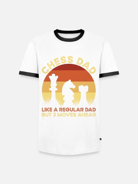 Chess Dad Chess Player - Men's Ringer Shirt - white/black