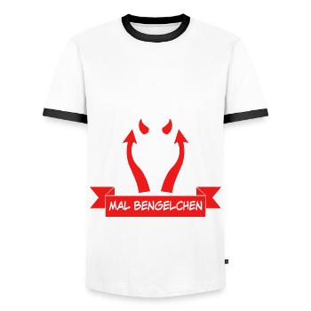Engel Bengelchen Bengel Heiligenschein - Männer Kontrast-T-Shirt - Weiß/Schwarz - Vorne - AI Model Female 172 light (172cm) & AI Model Male 178 dark (178cm)