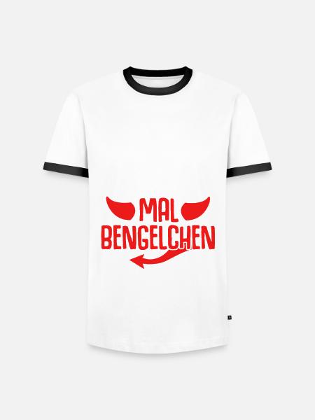 Engel Heiligenschein Bengelchen Bengel - Männer Kontrast-T-Shirt - Weiß/Schwarz