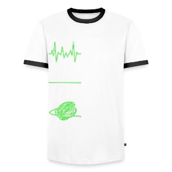 Aide-enseignant Drôle Enseignant Travailleur scolaire Enseignant - T-shirt contrasté Homme - blanc/noir - Devant - AI Model Female 172 light (172cm) & AI Model Male 178 dark (178cm)
