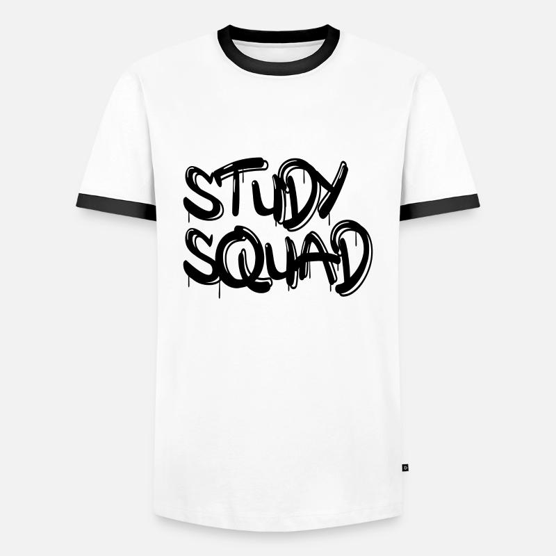 Study Squad - Men's Ringer Shirt - white/black