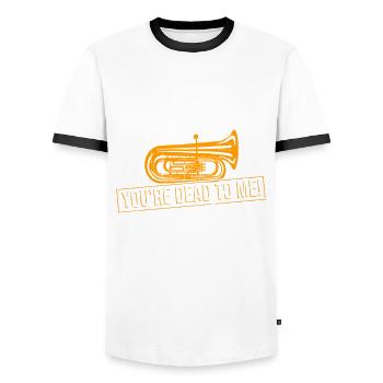 Euphonium Marching Band Design Für Euphonium - T-shirt contrasté Homme - blanc/noir - Devant - AI Model Female 172 light (172cm) & AI Model Male 178 dark (178cm)