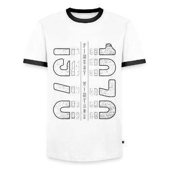 Finest Vintage 1970 Geburtsjahr 1970 Geburtstag - Männer Kontrast-T-Shirt - Weiß/Schwarz - Vorne - AI Model Female 172 light (172cm) & AI Model Male 178 dark (178cm)