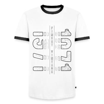 Finest Vintage 1971 Year of birth 1971 Birthday - Men's Ringer Shirt - white/black - Front - AI Model Female 172 light (172cm) & AI Model Male 178 dark (178cm)