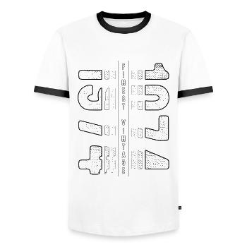 Finest Millésime 1974 Année de naissance 1974 Anniversaire - T-shirt contrasté Homme - blanc/noir - Devant - AI Model Female 172 light (172cm) & AI Model Male 178 dark (178cm)