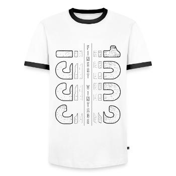 Finest Vintage 1993 Year of birth 1993 Birthday - Men's Ringer Shirt - white/black - Front - AI Model Female 172 light (172cm) & AI Model Male 178 dark (178cm)