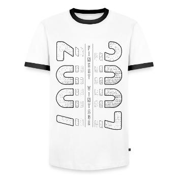 Finest Vintage 2007 Year of birth 2007 Birthday - Men's Ringer Shirt - white/black - Front - AI Model Female 172 light (172cm) & AI Model Male 178 dark (178cm)