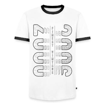 Finest Vintage 2006 Year of birth 2006 Birthday - Men's Ringer Shirt - white/black - Front - AI Model Female 172 light (172cm) & AI Model Male 178 dark (178cm)