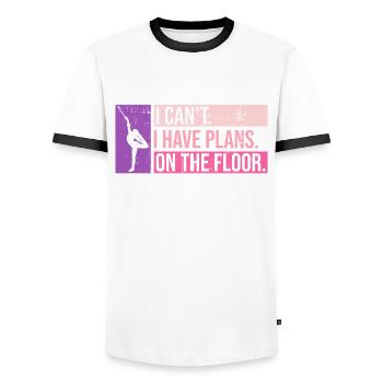 Baton Twirler Design Für Majorette Cheerleader - Men's Ringer Shirt - white/black - Front - AI Model Female 172 light (172cm) & AI Model Male 178 dark (178cm)