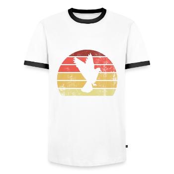 Taubenzüchter Vater Und Taubenrennvater - Men's Ringer Shirt - white/black - Front - AI Model Female 172 light (172cm) & AI Model Male 178 dark (178cm)