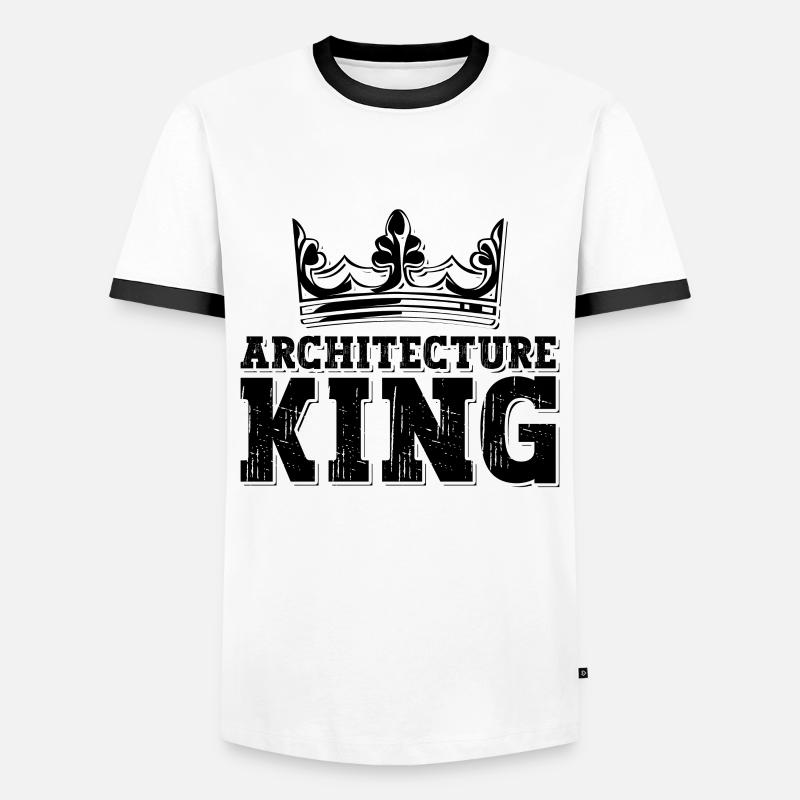 Architecture King Construct Building Architects - Männer Kontrast-T-Shirt - Weiß/Schwarz