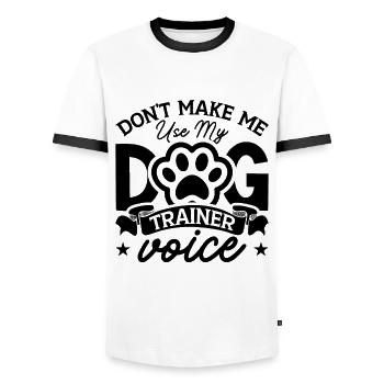 Don't Make Me Use My Zookeeper Animal Trainers - Männer Kontrast-T-Shirt - Weiß/Schwarz - Vorne - AI Model Female 172 light (172cm) & AI Model Male 178 dark (178cm)