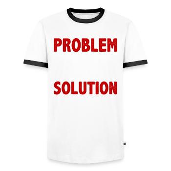 Organizing Items Organizer Problem Solution Hobby - Men's Ringer Shirt - white/black - Front - AI Model Female 172 light (172cm) & AI Model Male 178 dark (178cm)