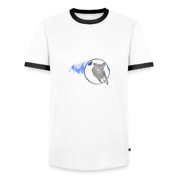 Dog Agility Trainer Design Für Dog Agility - Men's Ringer Shirt - white/black - Front - AI Model Female 172 light (172cm) & AI Model Male 178 dark (178cm)