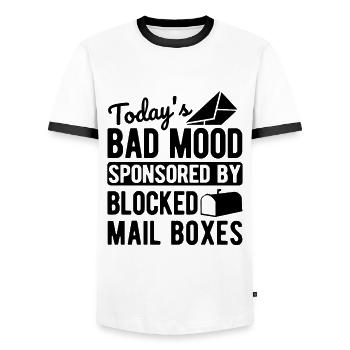 Briefträger Und Paket-Zusteller Für Postboten - Männer Kontrast-T-Shirt - Weiß/Schwarz - Vorne - AI Model Female 172 light (172cm) & AI Model Male 178 dark (178cm)