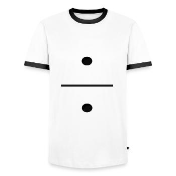 Domino Game Tile 1-1 - Drôle de costume de groupe - T-shirt contrasté Homme - blanc/noir - Devant - AI Model Female 172 light (172cm) & AI Model Male 178 dark (178cm)