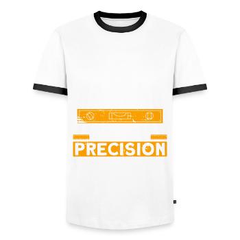 Bauboden-installateur-design Für - Männer Kontrast-T-Shirt - Weiß/Schwarz - Vorne - AI Model Female 172 light (172cm) & AI Model Male 178 dark (178cm)