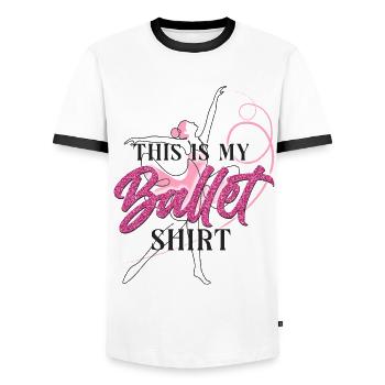 Ballet Dancer Dance Girl Ballerina - Männer Kontrast-T-Shirt - Weiß/Schwarz - Vorne - AI Model Female 172 light (172cm) & AI Model Male 178 dark (178cm)