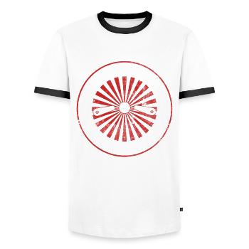 Retro-flipper-spiel-design Für Flipperspieler Und - Men's Ringer Shirt - white/black - Front - AI Model Female 172 light (172cm) & AI Model Male 178 dark (178cm)
