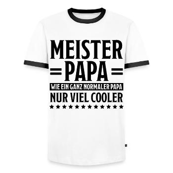 Meister Prüfung Lustiger Spruch Meister Geschenk - Männer Kontrast-T-Shirt - Weiß/Schwarz - Vorne - AI Model Female 172 light (172cm) & AI Model Male 178 dark (178cm)