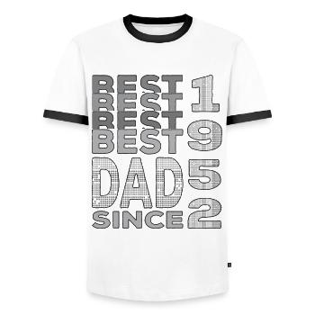 Bester Papa der Welt seit 1952 Vatertag - Männer Kontrast-T-Shirt - Weiß/Schwarz - Vorne - AI Model Female 172 light (172cm) & AI Model Male 178 dark (178cm)