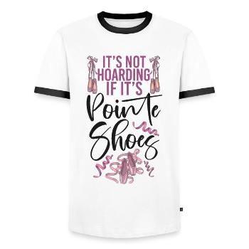 Ballet Dancer Dance Girl Ballerina - Men's Ringer Shirt - white/black - Front - AI Model Female 172 light (172cm) & AI Model Male 178 dark (178cm)