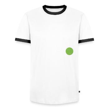 Flipper-flipping-machine-design Für - Men's Ringer Shirt - white/black - Front - AI Model Female 172 light (172cm) & AI Model Male 178 dark (178cm)