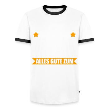 Vater Vatertag Papa - Männer Kontrast-T-Shirt - Weiß/Schwarz - Vorne - AI Model Female 172 light (172cm) & AI Model Male 178 dark (178cm)