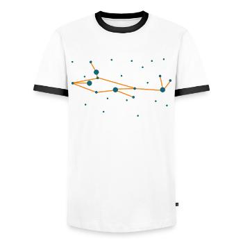 Glider Star Glider - T-shirt contrasté Homme - blanc/noir - Devant - AI Model Female 172 light (172cm) & AI Model Male 178 dark (178cm)