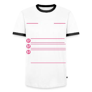 Godmother Aunt - Men's Ringer Shirt - white/black - Front - AI Model Female 172 light (172cm) & AI Model Male 178 dark (178cm)