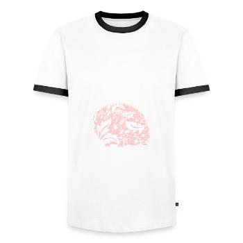 Tiermotiv Igel - Männer Kontrast-T-Shirt - Weiß/Schwarz - Vorne - AI Model Female 172 light (172cm) & AI Model Male 178 dark (178cm)