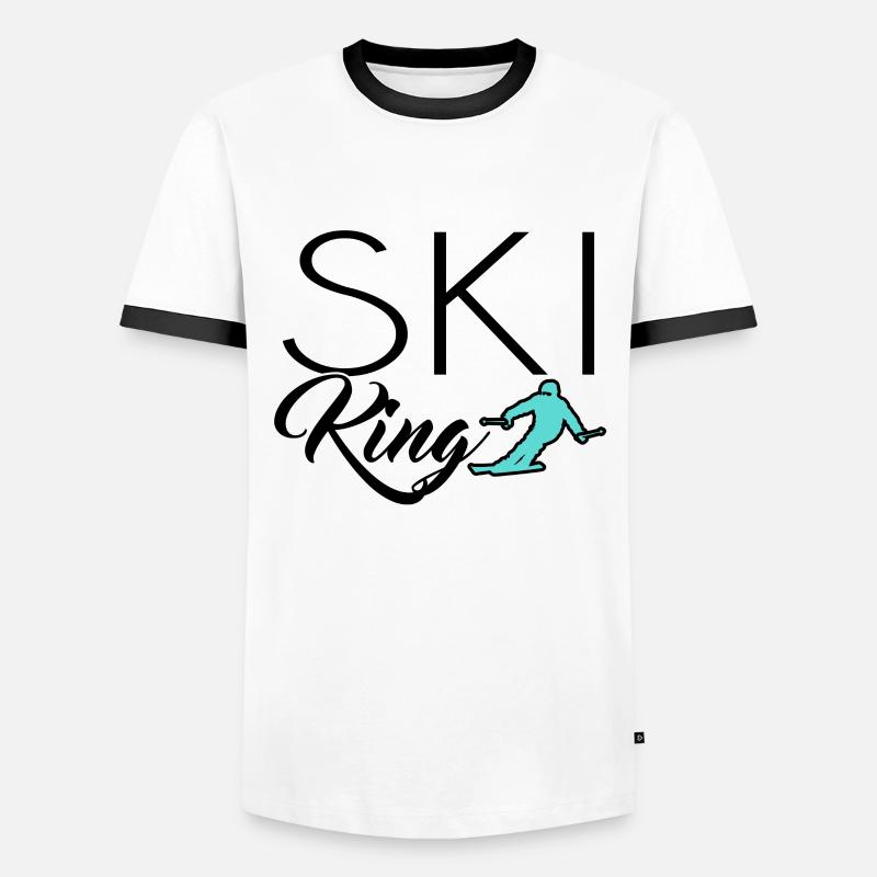 Ski King - Men's Ringer Shirt - white/black