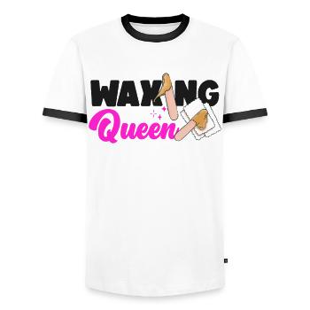 Esthetician Skincare Beautician - Männer Kontrast-T-Shirt - Weiß/Schwarz - Vorne - AI Model Female 172 light (172cm) & AI Model Male 178 dark (178cm)
