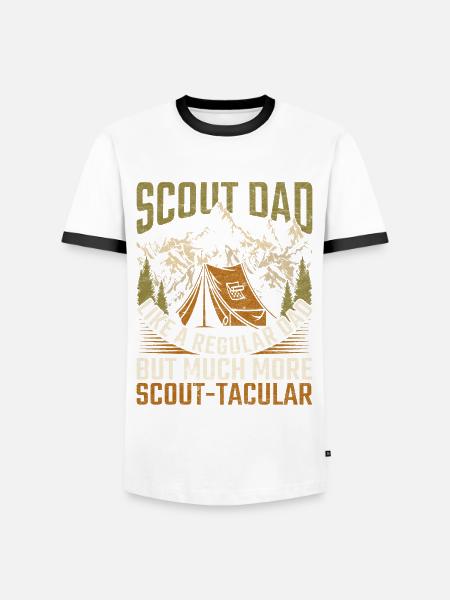 Pfadfinderführer Pfadfinder Vater - Männer Kontrast-T-Shirt - Weiß/Schwarz