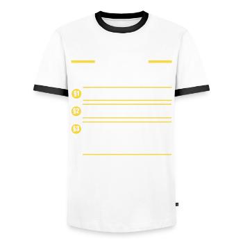 Bus Busfahrer - Männer Kontrast-T-Shirt - Weiß/Schwarz - Vorne - AI Model Female 172 light (172cm) & AI Model Male 178 dark (178cm)