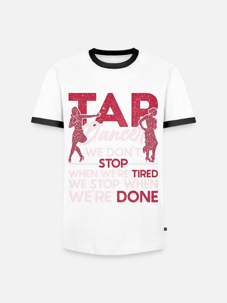 Stepper Stepptänzer Stepptanz Stepptänzerin - Männer Kontrast-T-Shirt - Weiß/Schwarz