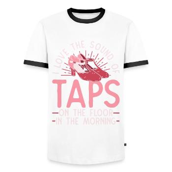 Tap Dance Tap Dancer Tap Dancer - Men's Ringer Shirt - white/black - Front - AI Model Female 172 light (172cm) & AI Model Male 178 dark (178cm)
