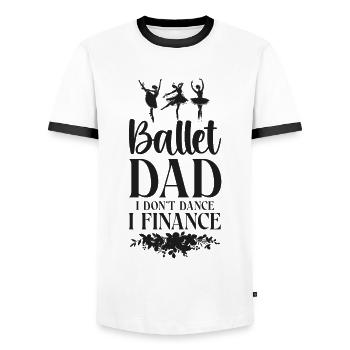 Ballet Dancer Dance Girl Ballerina - Men's Ringer Shirt - white/black - Front - AI Model Female 172 light (172cm) & AI Model Male 178 dark (178cm)