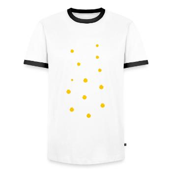 Peace Sign Pacifism Peace - Men's Ringer Shirt - white/black - Front - AI Model Female 172 light (172cm) & AI Model Male 178 dark (178cm)