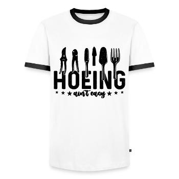 Hoeing Ain't Easy Herbalism Herb Lover Herbalist - Männer Kontrast-T-Shirt - Weiß/Schwarz - Vorne - AI Model Female 172 light (172cm) & AI Model Male 178 dark (178cm)