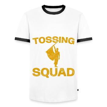 Color Guard Colorguard Flag Tossing Squad - Männer Kontrast-T-Shirt - Weiß/Schwarz - Vorne - AI Model Female 172 light (172cm) & AI Model Male 178 dark (178cm)