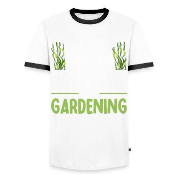 Water Gardener Wet and Wild Gardening Gift - Men's Ringer Shirt - white/black - Front - AI Model Female 172 light (172cm) & AI Model Male 178 dark (178cm)