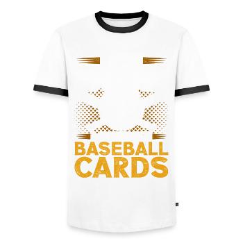 Collecteur de cartes de baseball Collecteur de cartes de baseball - T-shirt contrasté Homme - blanc/noir - Devant - AI Model Female 172 light (172cm) & AI Model Male 178 dark (178cm)