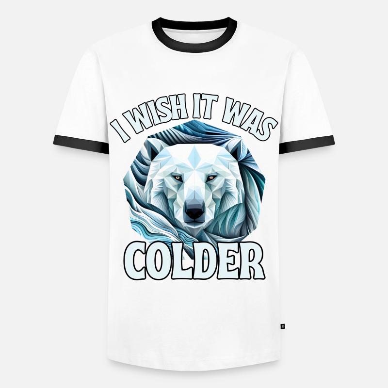 Should be colder - Men's Ringer Shirt - white/black