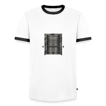 Pensionierter Aufzugsmechaniker Design Für Einen - Männer Kontrast-T-Shirt - Weiß/Schwarz - Vorne - AI Model Female 172 light (172cm) & AI Model Male 178 dark (178cm)