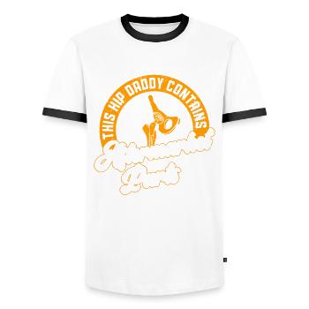 Bionic Hip Dad Design Für Einen Vater, Der Eine - Men's Ringer Shirt - white/black - Front - AI Model Female 172 light (172cm) & AI Model Male 178 dark (178cm)